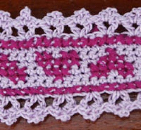 Lacy Crochet Trim with Hearts