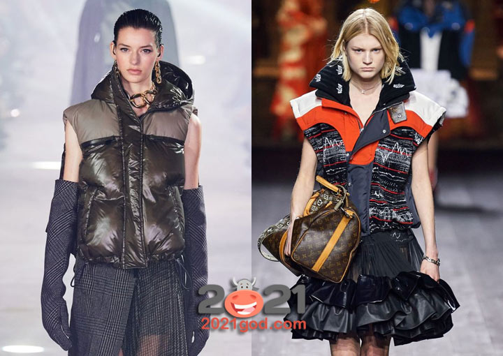 Модные жилеты Sacai и Louis Vuitton осень-зима 2020-2021