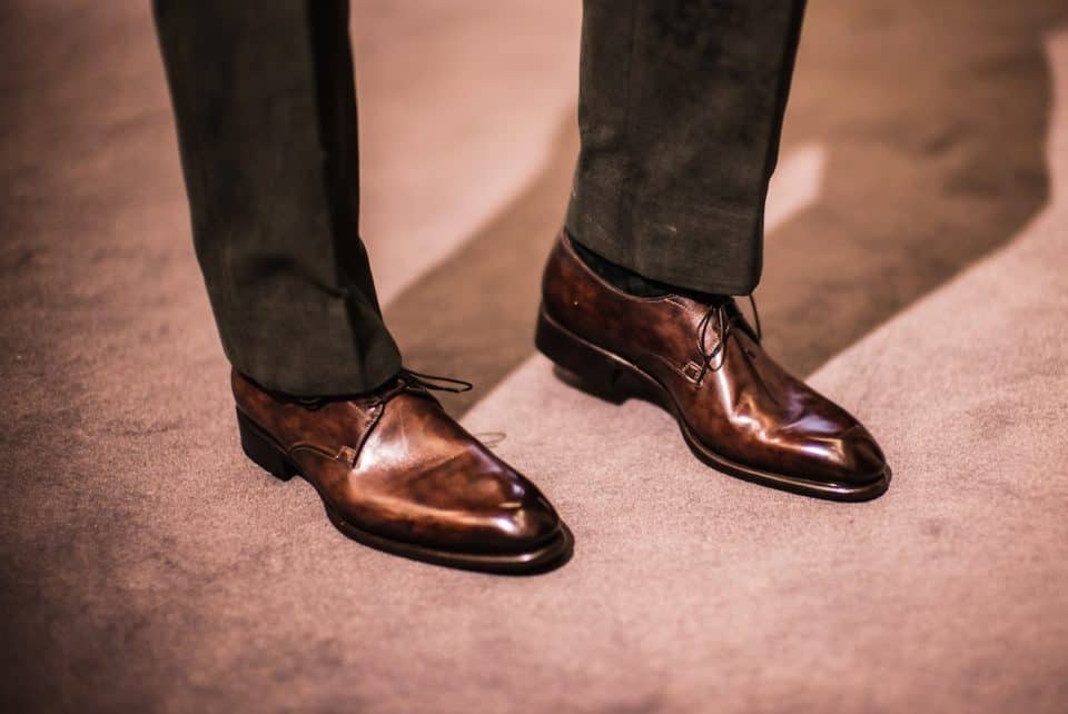 Formal Casual Business Casual brown shoes black pants Guys Style Guide: How to Wear Brown Shoes With Black Pants