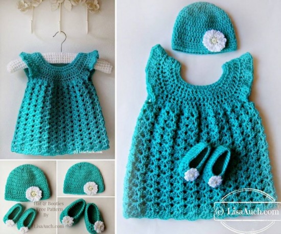 Crochet-Dress-Hat-and-Slippers-FREE-Pattern-wonderfuldiy