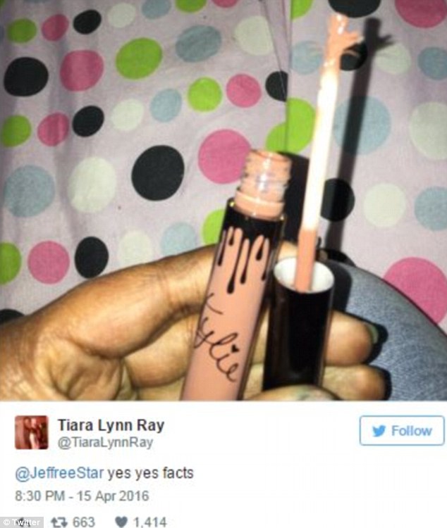 Tiara Lynn Ray was also disappointed with her purchase and tweeted in response to Jeffree Star