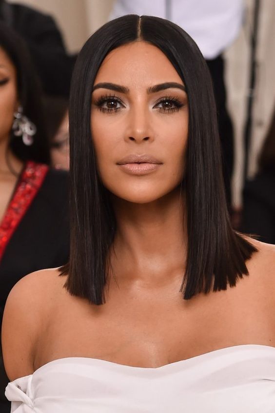 lob hairstyles Kim Kardashian