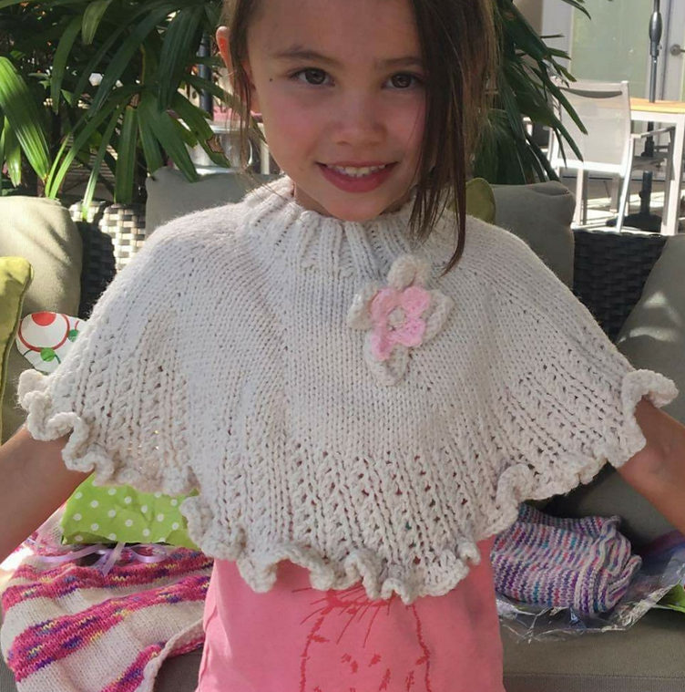 Free Knitting Pattern for Kiddie Capelet