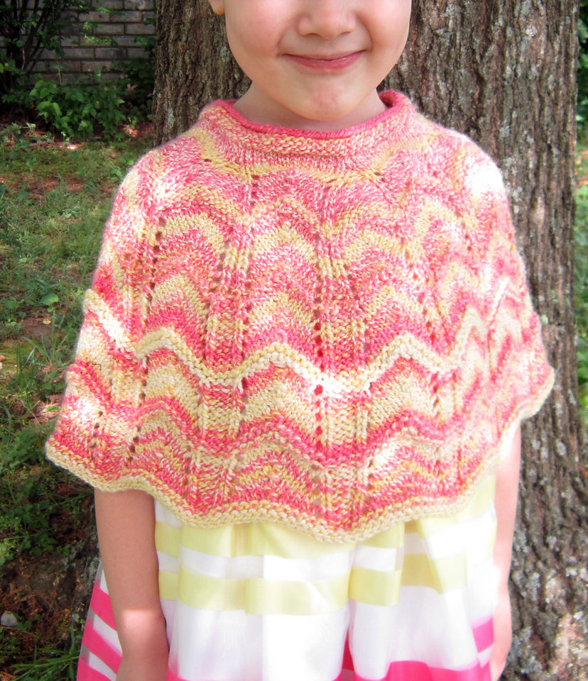 Free Knitting Pattern for Lacy Poncho