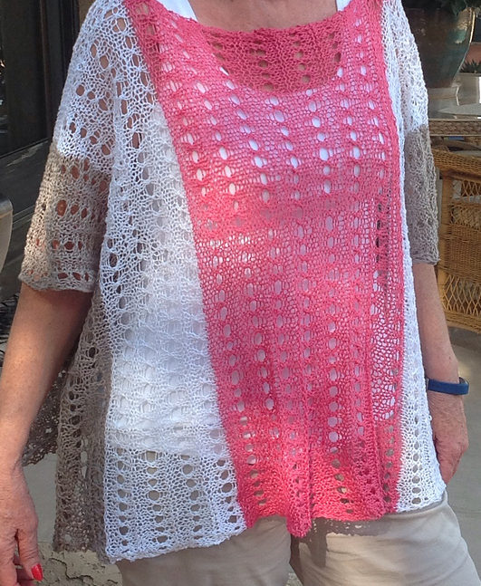 Free Knitting Pattern for Easy Summer Poncho