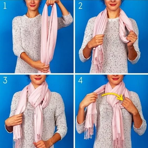 петля сложная как завязать шарф