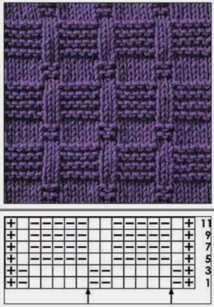 Схемы вязания простых узоров спицами