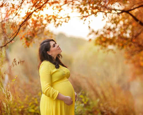 Золотая осени: фотосессия для беременных 4