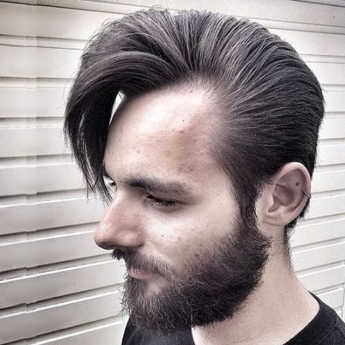 dynamic hairstyle with receding hairline