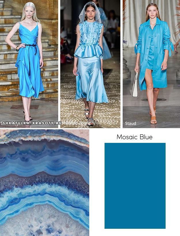 модный цвет весны лета 2020 Mosaic Blue (Мозаичный синий)