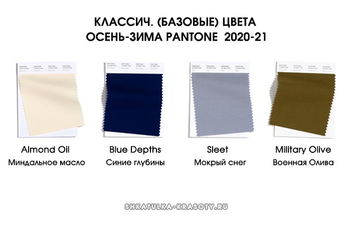 Модные базовые цвета осень зима 2020-2021 в одежде