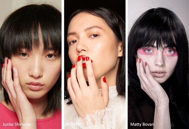 Красный маникюр на короткие ногти - мировые тенденции моды 