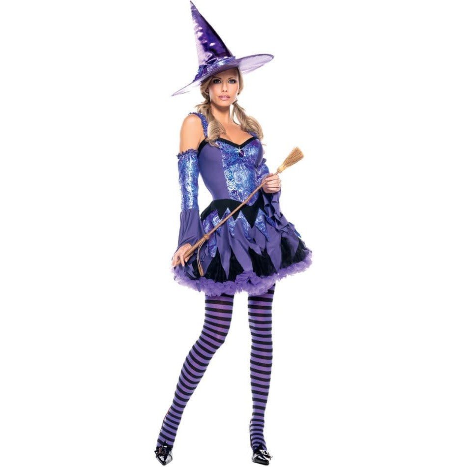 костюм ведьмы на хэллоуин синий