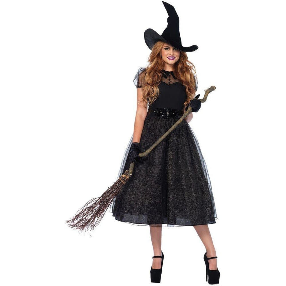 костюм ведьмы на хэллоуин с пышной юбкой