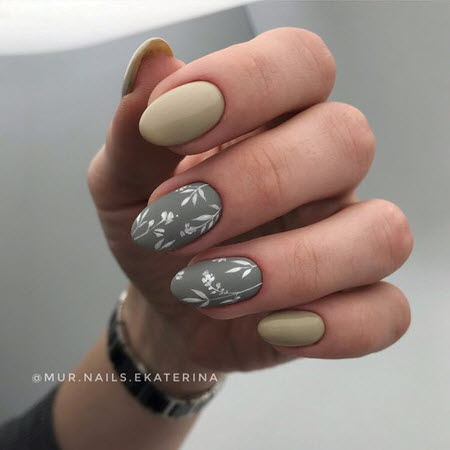 Модный дизайн ногтей на овальные ногти