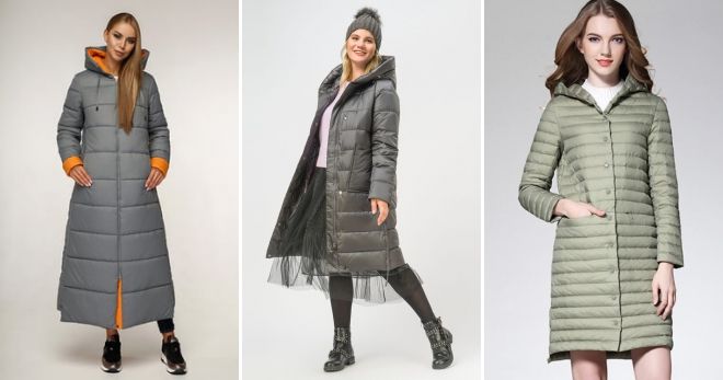 Модные цвета пуховиков зима 2019-2020 серый