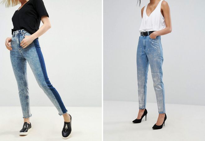 джинсы слим в винтажном стиле
