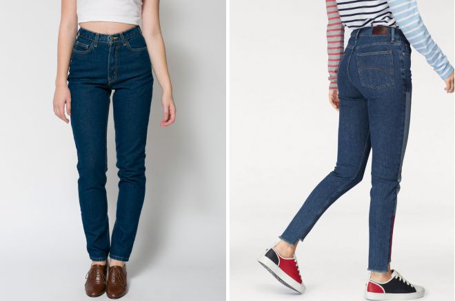 slim jeans with high rise