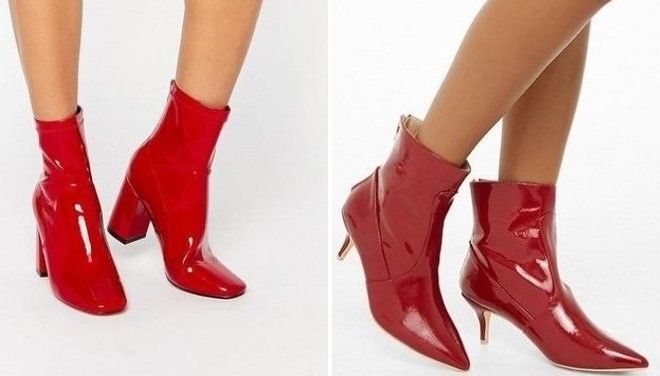 красные лаковые ботинки