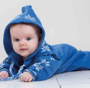 Baby Ull Hooded Jumpsuit & Hat Free Knitting Pattern