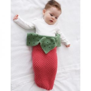 Strawberry Cocoon Baby Knitting Patterns for 0-3 Months