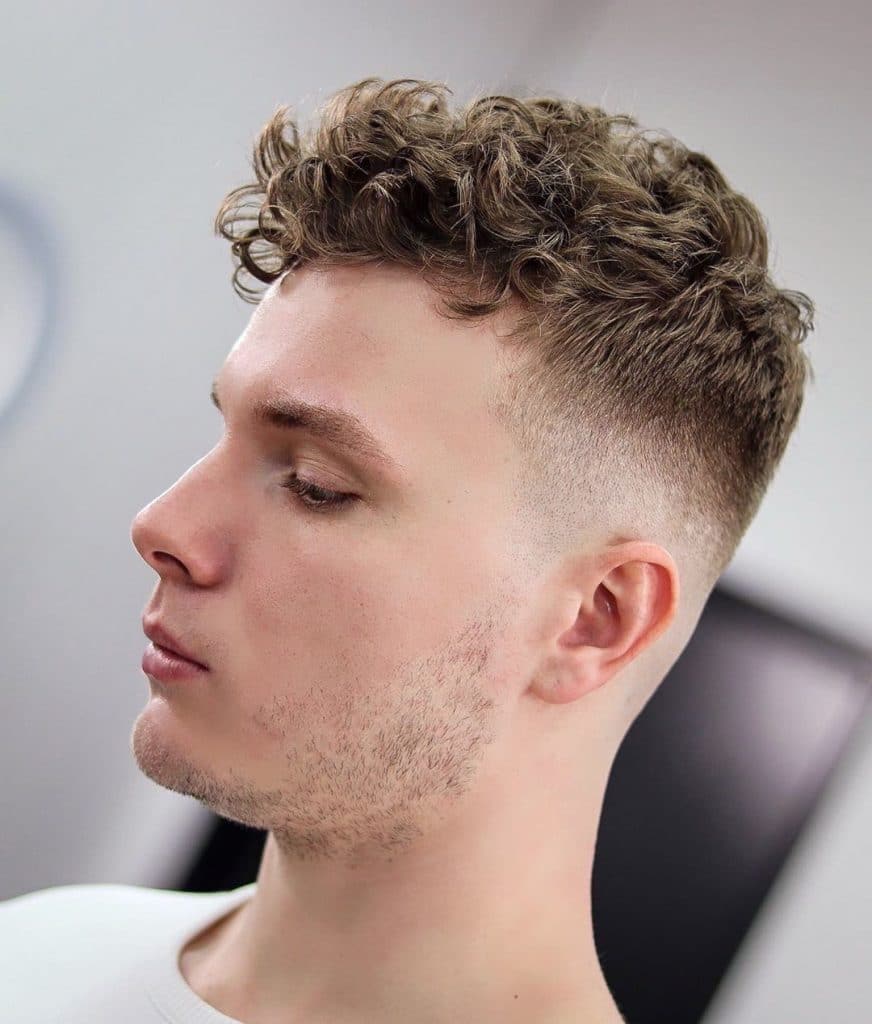 mid fade haircuts for short curly hair
