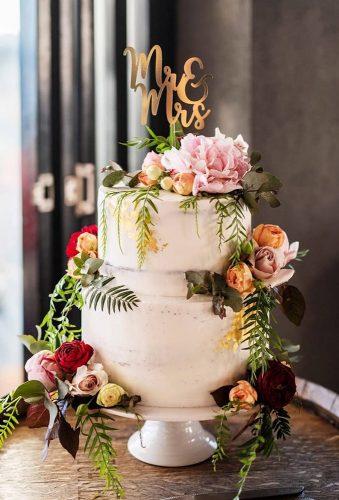 simple elegant chic wedding cakes flower rustic cake lizziebakes