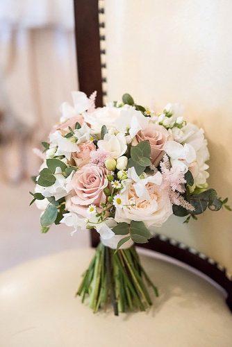 popular wedding flowers with blush roses and small chamomile fiona kelly photography