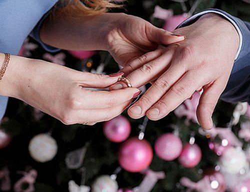 ring exchange wording bride and groom wear wedding rings