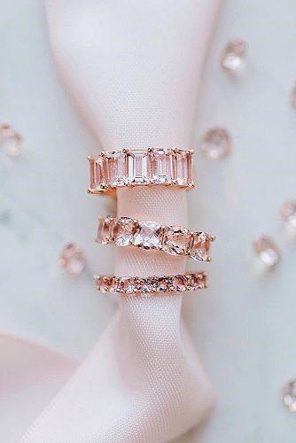 ring trends bands rose gold gemstones radiant cut