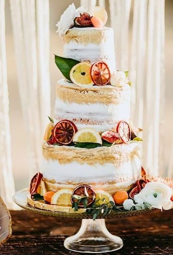 simple elegant chic wedding cakes cake with fruit decor lisettegatliffphoto